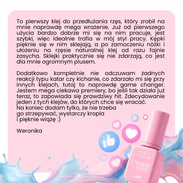 Moemi Klej Do Przedłużania Rzęs Unlock Volume 5 ml