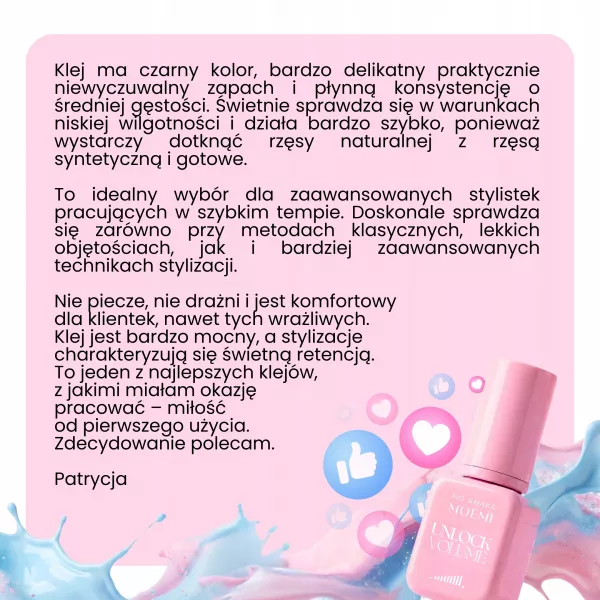 Moemi Klej Do Przedłużania Rzęs Unlock Volume 5 ml