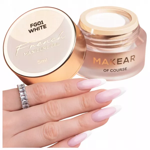 Makear Żel Do Zdobień French Manicure Gel White FG01 5 ml