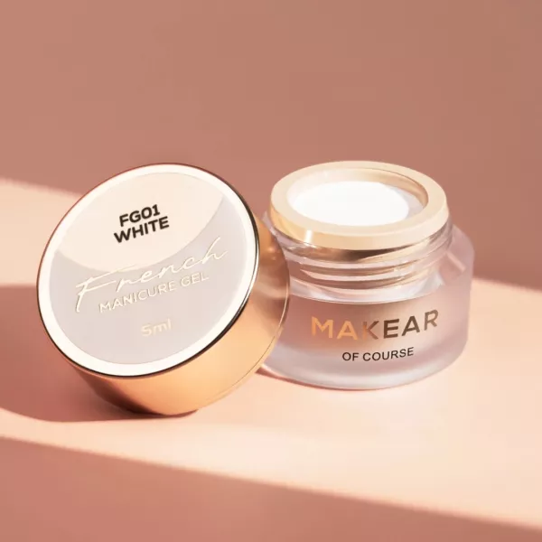 Makear Żel Do Zdobień French Manicure Gel White FG01 5 ml