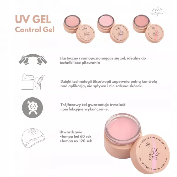 Eclair Control Gel 1.0 Pink 50 g