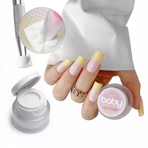 Clavier 3in1 Paint Gel Baby Boomer Nailsology P10 Vanille 3 g