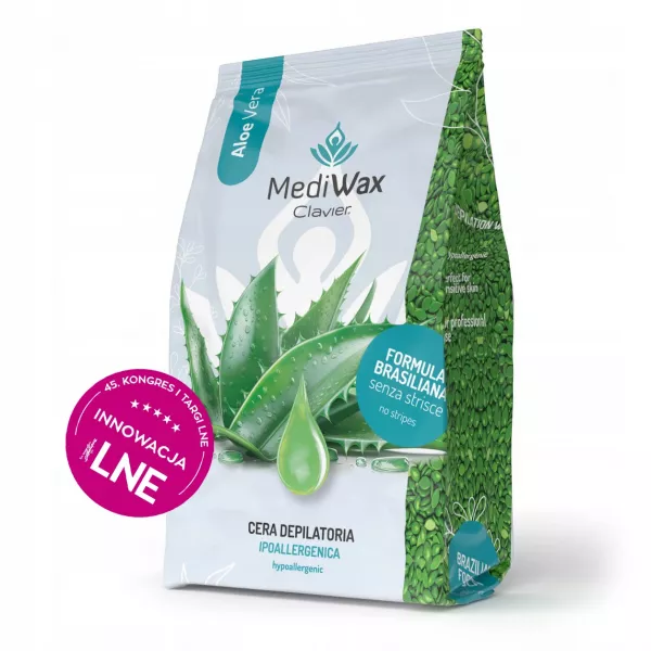 Clavier Wosk Do Depilacji w Dropsach MediWax Aloe Vera 1000 g