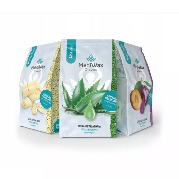 Clavier Wosk Do Depilacji w Dropsach MediWax Aloe Vera 1000 g