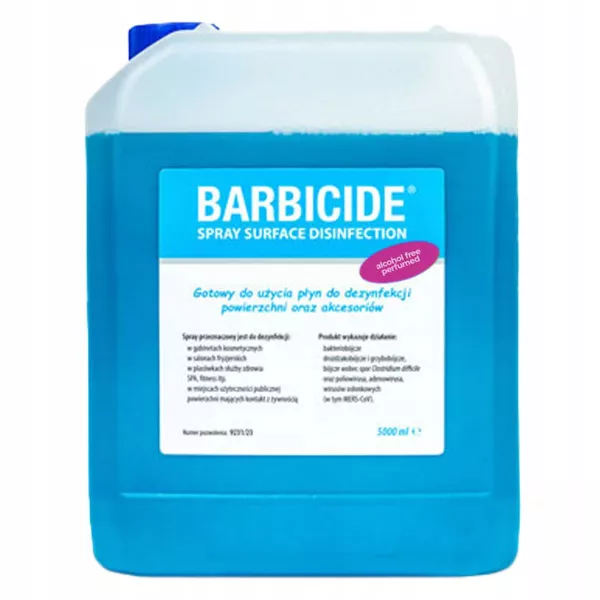 Barbicide Płyn Do Dezynfekcji Powierzchni Bezalkoholowy Perfumowany 5 L