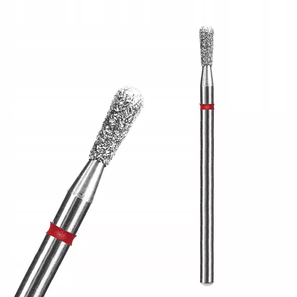 Staleks Frez Diamentowy Cylinder Zapałka Czerwony 2,3/5 mm FA120R023/5