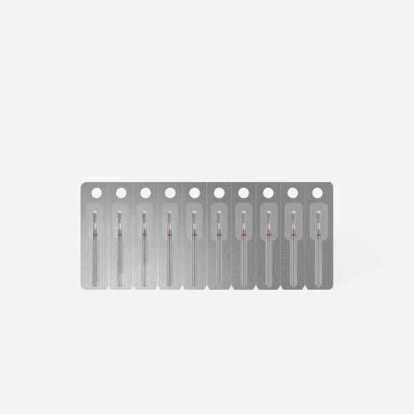 Staleks Frez Diamentowy Cylinder Zapałka Czerwony 2,3/5 mm FA120R023/5