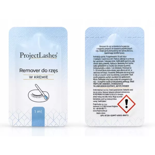 Preparat do usuwania rzęs krem ProjectLashes 1 ml