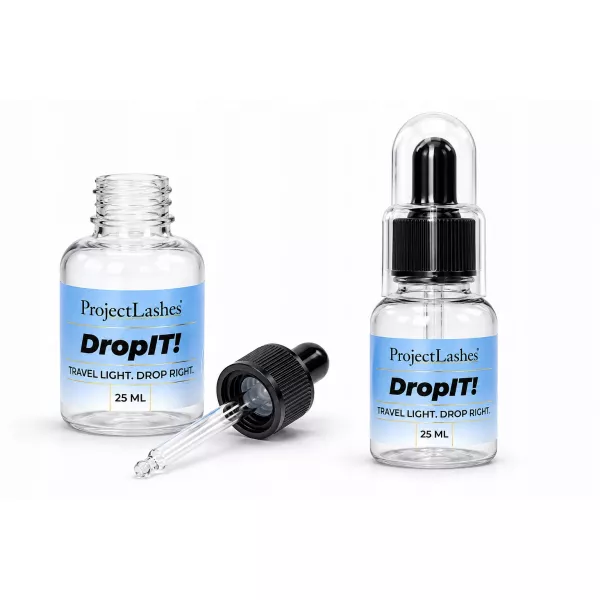Butelka z pipetką droper 25 ml ProjectLashes na kosmetyki próbki plastikowa