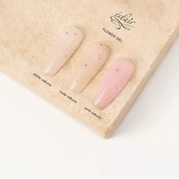 Eclair Flower Gel PINK SAKURA 30g - żel budujący z kwiatkami