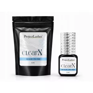 Klej do przedłużania rzęs UV ProjectLashes ClearX przeźroczysty 5ml bez TPO