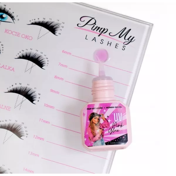 Klej do przedłużania rzęs UV Pink Glue 5ml Pimp My Lashes x Monika Wajda