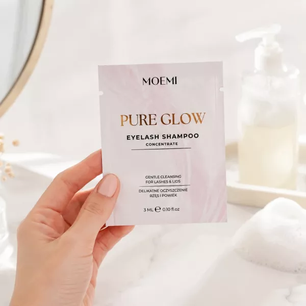 PURE GLOW MOEMI 3 ml – Koncentrat Szamponu do Rzęs i Powiek