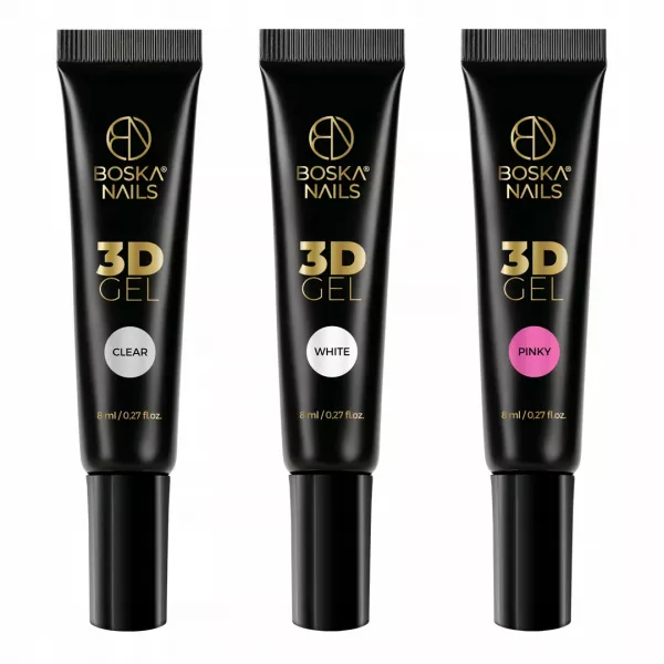 Boska Nails Żel Do Zdobień 3D Gel White 8 ml