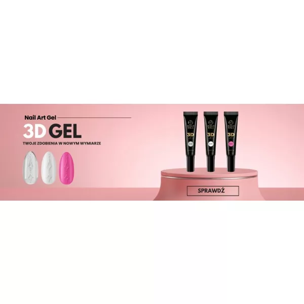 Boska Nails Żel Do Zdobień 3D Gel White 8 ml