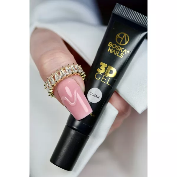 Boska Nails Żel 3D do Zdobień Clear 8 ml