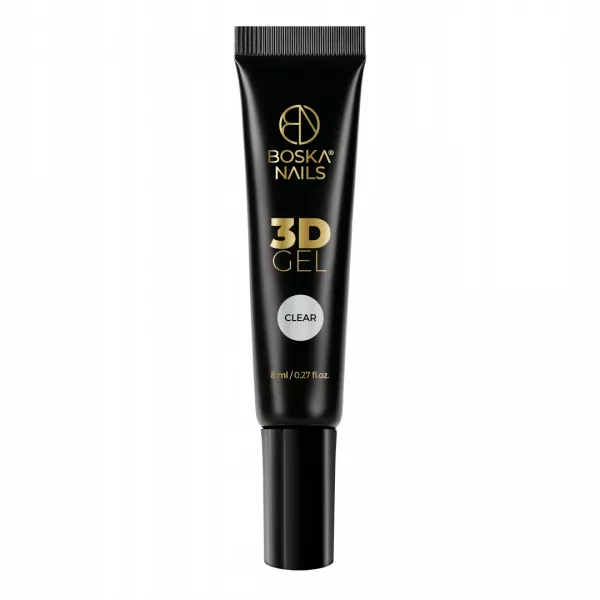 Boska Nails Żel 3D do Zdobień Clear 8 ml