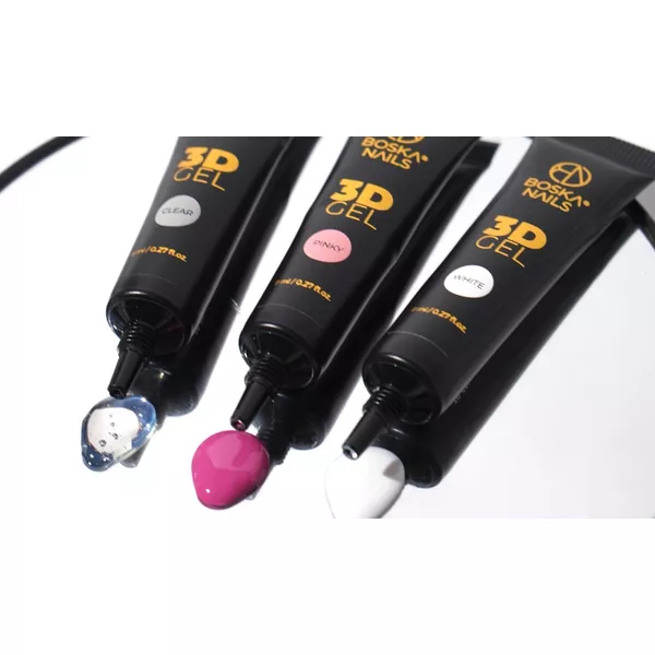 Boska Nails Żel 3D do Zdobień Clear 8 ml