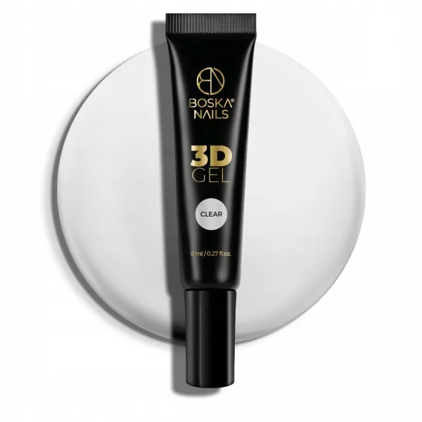 Boska Nails Żel 3D do Zdobień Clear 8 ml