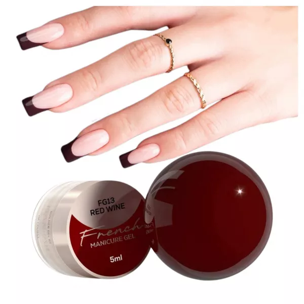 Makear Żel Do Zdobień French Manicure Gel FG13 Red Wine 5 ml