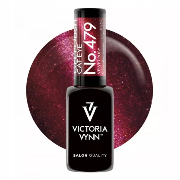 Victoria Vynn Lakier Hybrydowy 479 Velvet Ruby Cat Eye 8 ml