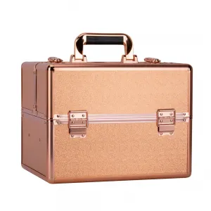 Kuferek kosmetyczny XL na lampę 36W total rose golden