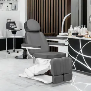 Elektryczny fotel kosmetyczny SILLON CLASSIC 2 silniki pedi szary