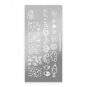 BBlaszka do stempli ze wzorkami Simplism Style rozmiar S Nr 016