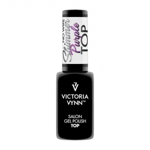 Victoria Vynn GEL POLISH Top Purple no wipe 8ml Top hybrydowy, brokatowy