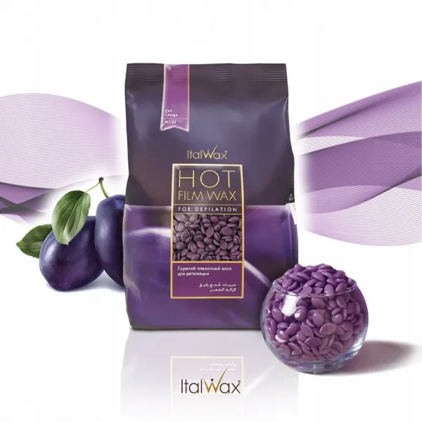 Film wax w dropsach do depilacji Italwax Plum 1kg