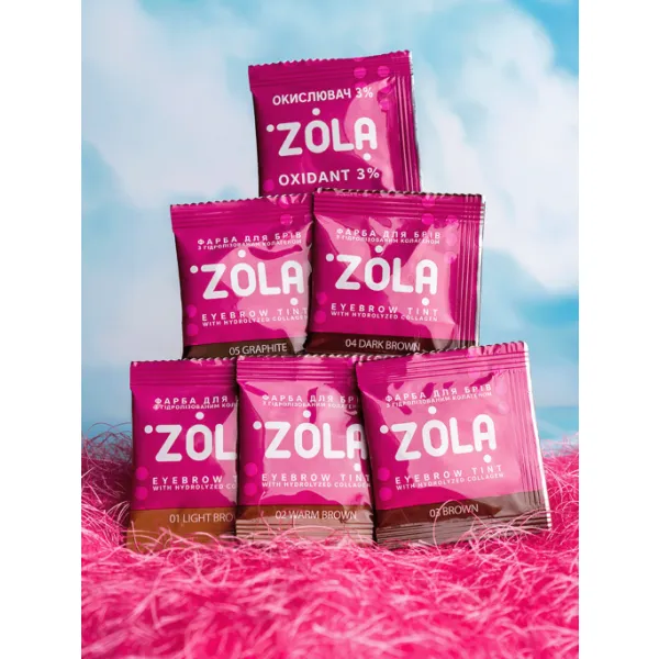 Zola Farbka + Oxidant Do Brwi w Saszetce 03 Brown