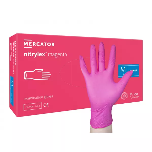 Mercator nitrylex rękawiczki magenta różne rozmiary