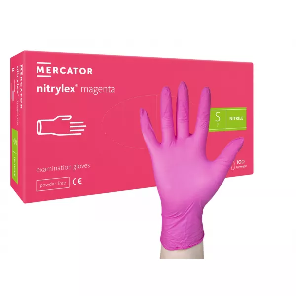 Mercator Nitrylex Rękawiczki Magenta S
