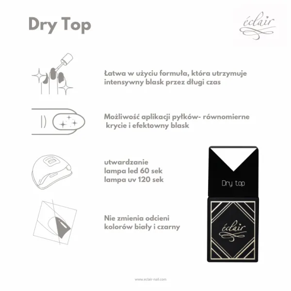 Eclair DRY TOP 7ml top hybrydowy