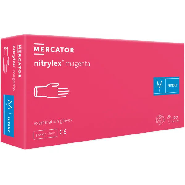 Mercator nitrylex rękawiczki magenta różne rozmiary