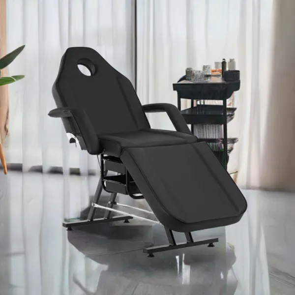 Fotel kosmetyczny Sillon z kuwetami czarny