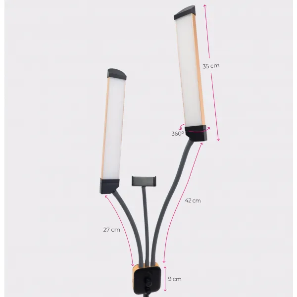 LAMPA KOSMETYCZNA DUO STAR 2.0 ROSE GOLD
