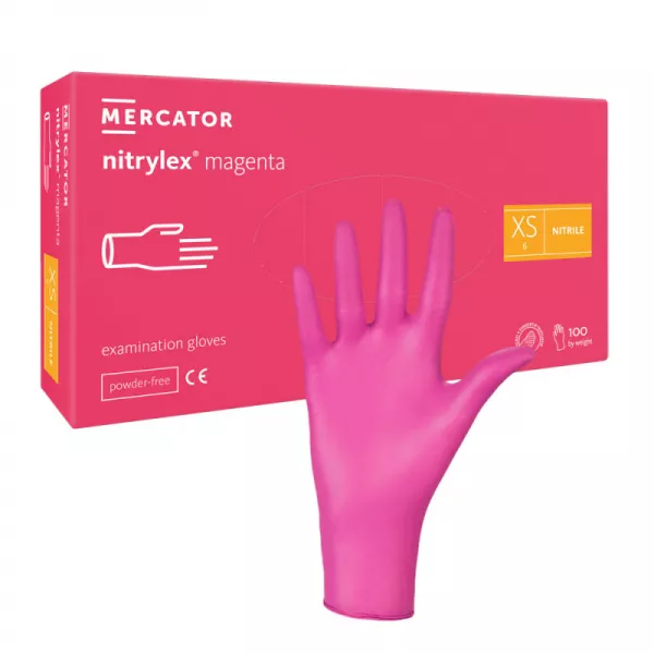 Mercator Nitrylex Rękawiczki Magenta XS