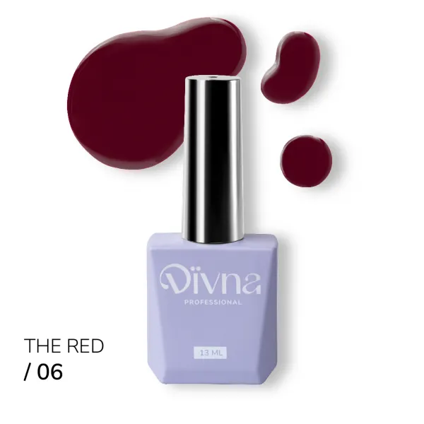 DIVNA The Red 06 Lakier Hybrydowy Do Paznokci 13 ml